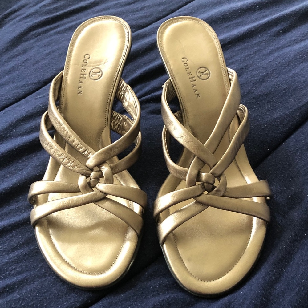 Cole Haan Women's Metallic Gold Sandals